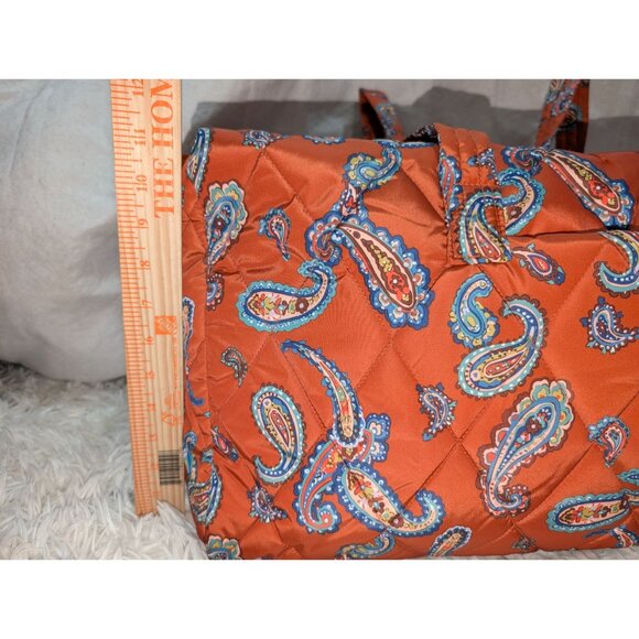 Vera Bradley Bag Large Orange Travel Duffel In Manor Paisley Print - Picture 4 of 7